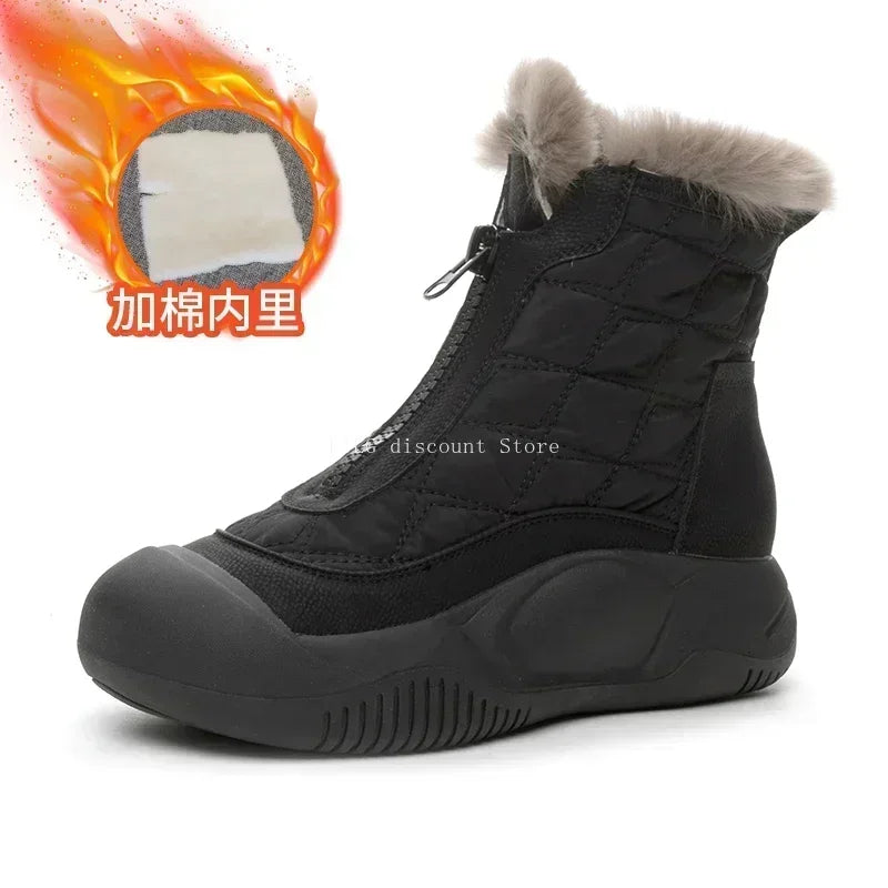 Winter Boots Women Waterproof Snow Non Slip High Top Plush Cotton Snow Boots Student Thick Sole Casual Ladies Botas Mujer