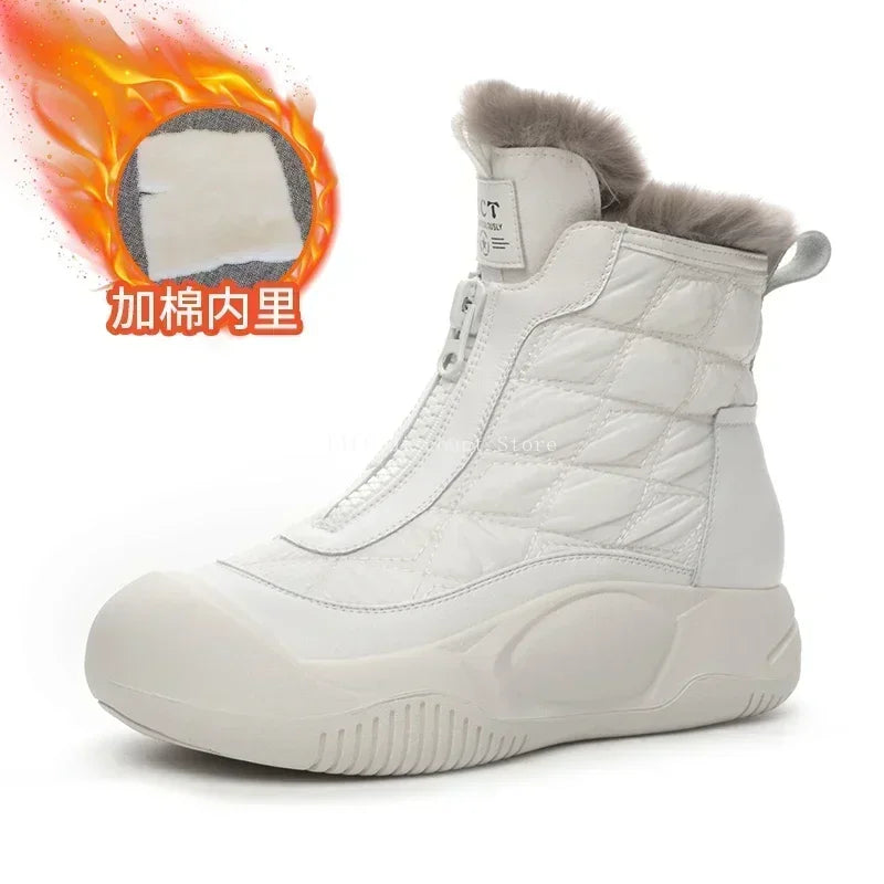 Winter Boots Women Waterproof Snow Non Slip High Top Plush Cotton Snow Boots Student Thick Sole Casual Ladies Botas Mujer