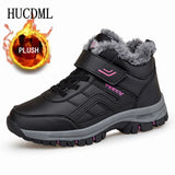 Winter Boots for Men New Waterproof Leather Warm Snow Ankle Boots Women Unisex Outdoor Non-slip Work High-top Casual Shoes