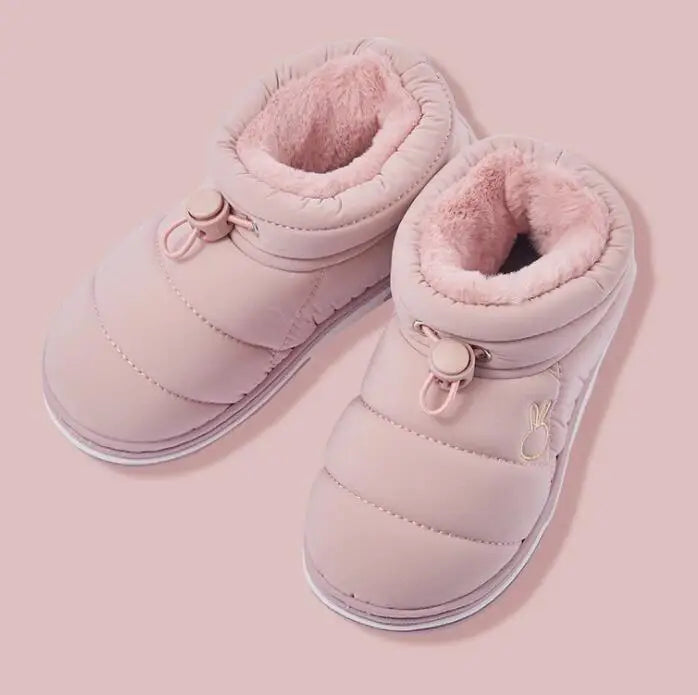 Winter Boots for Toddler Girl Shoes Flat Heels Plush Kids Indoor Home Shoes Non-slip Baby Girl Shoes SWB001