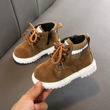 Winter Children Casual Shoes Autumn Boots Boys Shoes Fashion Leather Soft Anti Slip Girls Boots 21-30 Sport Running Shoes