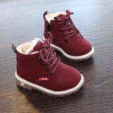 Winter Children Casual Shoes Autumn Boots Boys Shoes Fashion Leather Soft Anti Slip Girls Boots 21-30 Sport Running Shoes