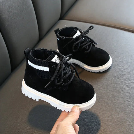 Winter Children Casual Shoes Autumn Boots Boys Shoes Fashion Leather Soft Anti Slip Girls Boots 21-30 Sport Running Shoes