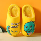 Winter Children‘s Slippers 2022 New Kids Slippers Dinosaur Warm Plush Indoor Autumn Non-Slip Soft Plush Slipper for Boys Girls