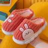 Winter Children‘s Slippers 2023 New Kids Home Shoes Cute Rabbit Warm Plush Indoor Non-Slip Soft Slipper for Boys Girls