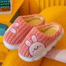 Winter Children‘s Slippers 2023 New Kids Home Shoes Cute Rabbit Warm Plush Indoor Non-Slip Soft Slipper for Boys Girls