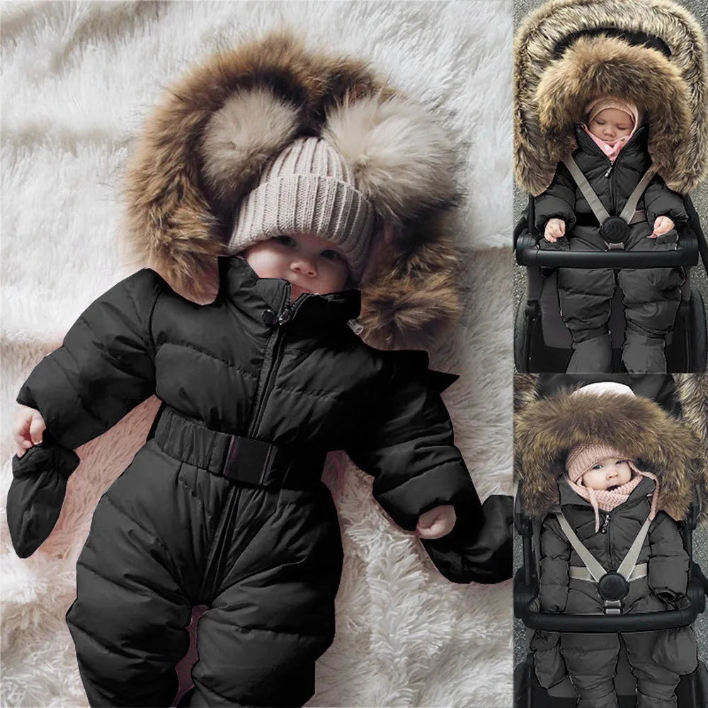 Winter Clothes Infant Baby Snowsuit Boys Girls Romper Jacket Hooded Down&Parkas Jumpsuit Warm Thick Coat Outwear Infant Clothing