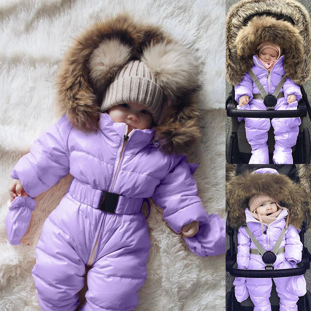 Winter Clothes Infant Baby Snowsuit Boys Girls Romper Jacket Hooded Down&Parkas Jumpsuit Warm Thick Coat Outwear Infant Clothing