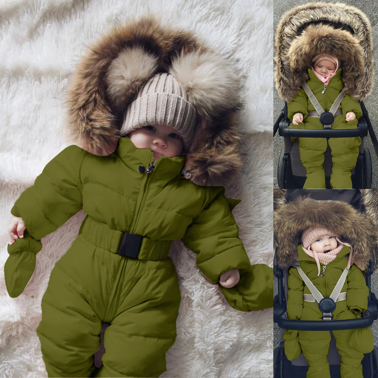 Winter Clothes Infant Baby Snowsuit Boys Girls Romper Jacket Hooded Down&Parkas Jumpsuit Warm Thick Coat Outwear Infant Clothing