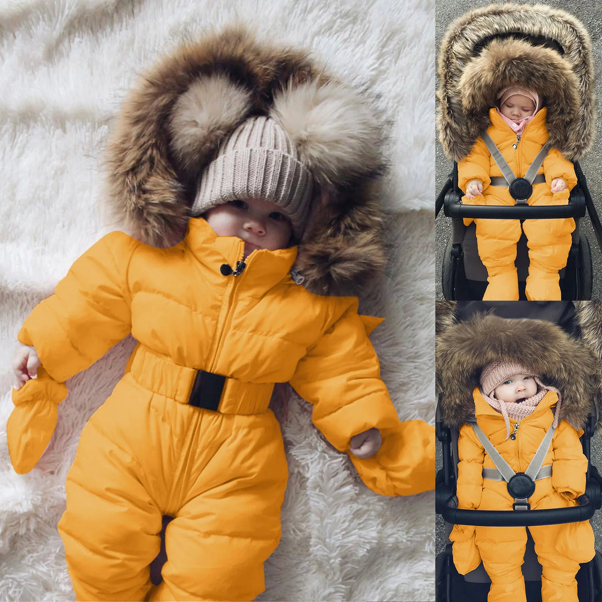 Winter Clothes Infant Baby Snowsuit Boys Girls Romper Jacket Hooded Down&Parkas Jumpsuit Warm Thick Coat Outwear Infant Clothing