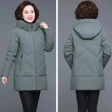 Winter Coat 2022 Middle-aged Mother New Cotton Padded Jacket Long Hooded Parka Plus Size 6XL Female Windproof Loose Warm Outwear