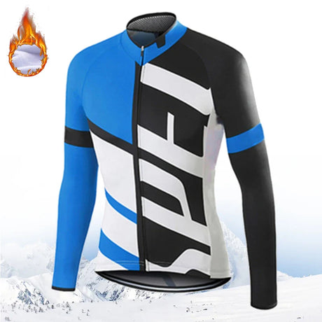 Winter Jacket Thermal Fleece Bicycle Clothes Men's Cycling Jacket Warm Wool Long Sleeve Cycling Bike Clothing Sports Jacket 2024