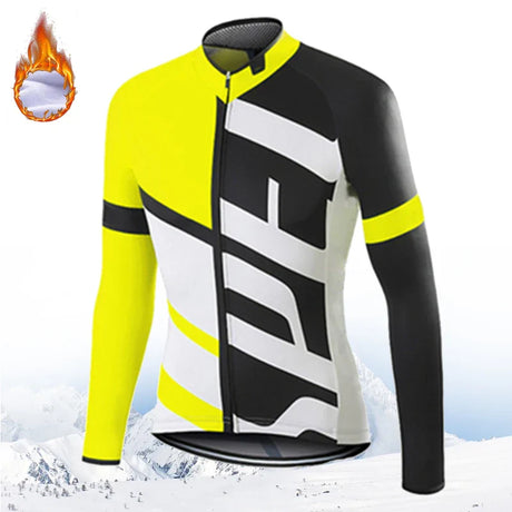 Winter Jacket Thermal Fleece Bicycle Clothes Men's Cycling Jacket Warm Wool Long Sleeve Cycling Bike Clothing Sports Jacket 2024