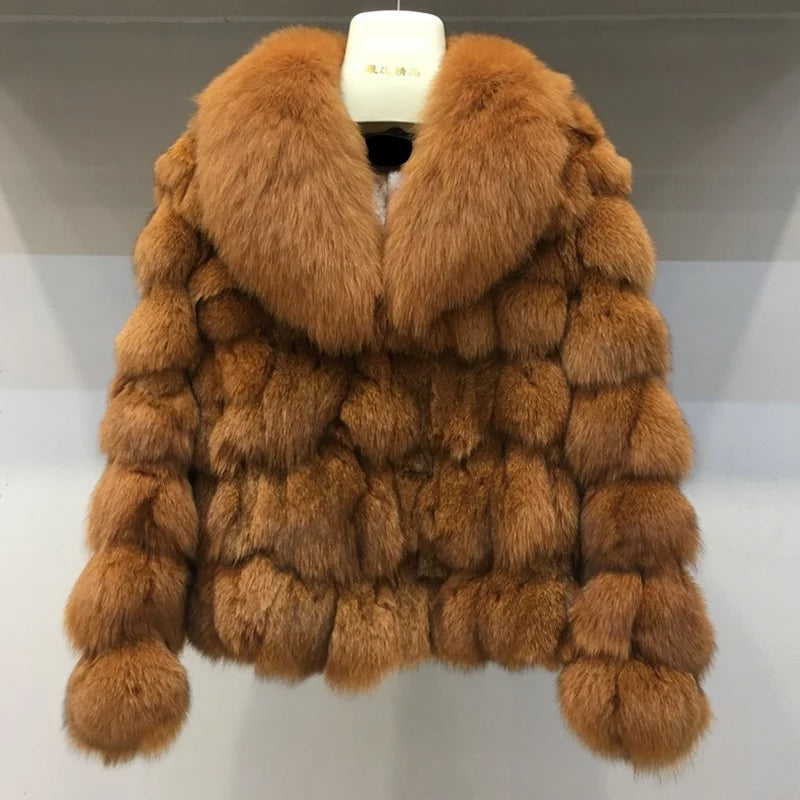 Winter Jacket Women Clothing Real Fox Fur Short Fashion Natural Fur Coats And Jackets Women 2022 Thick Warm Outerwear