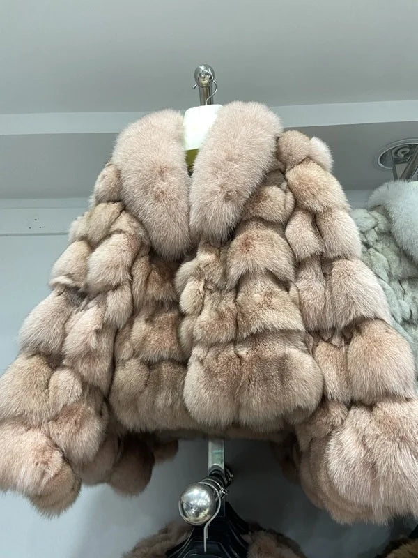 Winter Jacket Women Clothing Real Fox Fur Short Fashion Natural Fur Coats And Jackets Women 2022 Thick Warm Outerwear