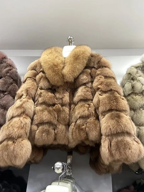 Winter Jacket Women Clothing Real Fox Fur Short Fashion Natural Fur Coats And Jackets Women 2022 Thick Warm Outerwear