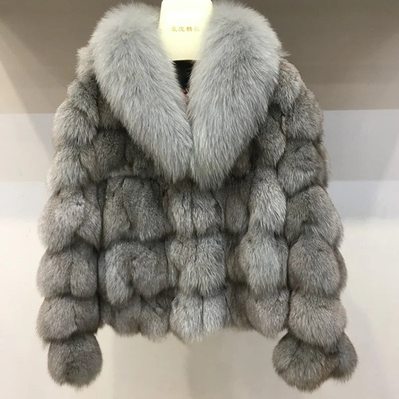 Winter Jacket Women Clothing Real Fox Fur Short Fashion Natural Fur Coats And Jackets Women 2022 Thick Warm Outerwear