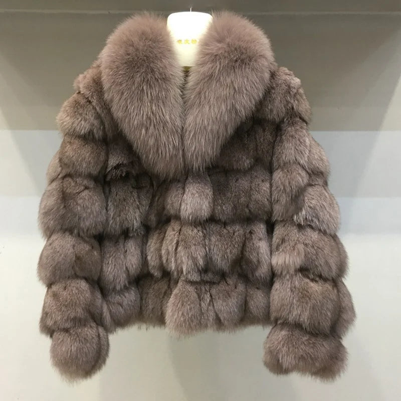 Winter Jacket Women Clothing Real Fox Fur Short Fashion Natural Fur Coats And Jackets Women 2022 Thick Warm Outerwear