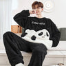 Winter Korean Men Pajamas Sets Adult Sleepwear Home Clothes Thicken Soft Pijama Suit Loungewear Loose Bear Male Pyjama Clothing