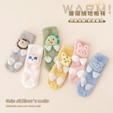 Winter Long Socks Kids Baby Boys Girls Leg Warmers Plush Knee Length Non-slip Socks With Grips Baby Toddler Warm Thick Sock