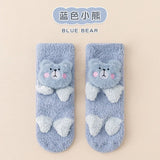 Winter Long Socks Kids Baby Boys Girls Leg Warmers Plush Knee Length Non-slip Socks With Grips Baby Toddler Warm Thick Sock