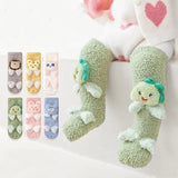 Winter Long Socks Kids Baby Boys Girls Leg Warmers Plush Knee Length Non-slip Socks With Grips Baby Toddler Warm Thick Sock