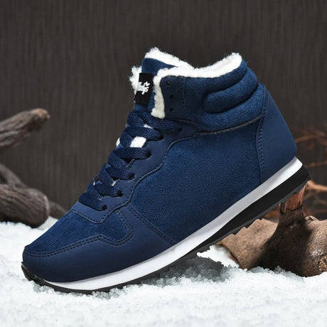 Winter Men Boots Casual Warm Ankle Boots Shoes for Man Sneakers Winter Plush Fur Woman Footwear Comfortable Platform Snow Boots