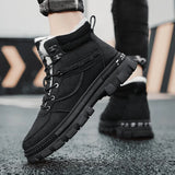 Winter Men Cotton Shoes Thick Sole Fashion Motorcycle Boots Warm Climbing Casual Sneaker Ankle Boots Botas Cuturno Masculinas