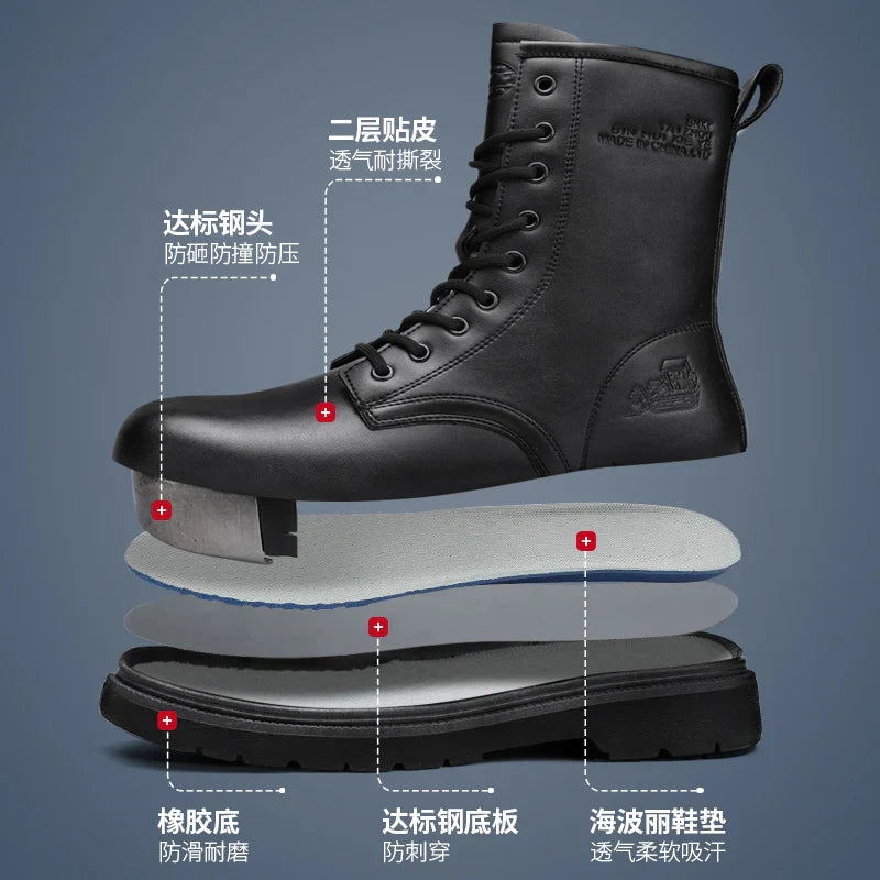 Winter Men Work Safety Shoes Warm Safety Boots Anti-smash Anti-stab Work Shoes Steel Toe Shoes Male Work Boot Indestructible