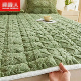 Winter Plush Warm Mattress Toppers Home Textile Thin Tatami Mat Dormitory Single Double Bedspread Fold Bed Sheets Bed Linens