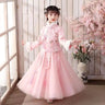 Winter Thicker Hanfu Kids Girls Chinese Ancient Fairy Carnival Cosplay Costume Princess Dance Dress Children Hanfu Cloak Girls