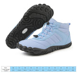 Winter Warm Jogging Sneakers Women Men Rubber Running Barefoot Shoes Waterproof Non-Slip Breathable for Trekking Climbing