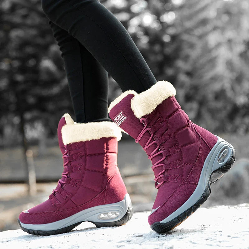 Winter Women Boots Platform Shoes Keep Warm Thigh High Snow Boots Outdoor Ladies Slip on Comfortable Waterproof Fur Femme Boots