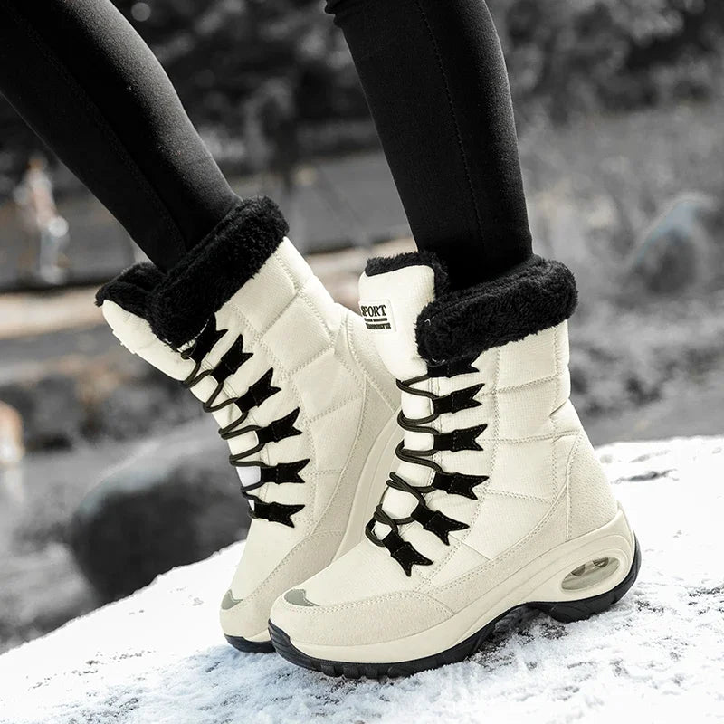 Winter Women Boots Platform Shoes Keep Warm Thigh High Snow Boots Outdoor Ladies Slip on Comfortable Waterproof Fur Femme Boots