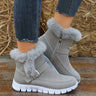 Winter Women Fur Warm Chelsea Snow Boots Casual Shoes New Short Plush Suede Ankle Boots Flats Gladiator Sport Ladies Botas Mujer