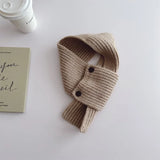 Winter boys girls fashion Korean style solid color knitted  scarf Children all-match warm neckerchief