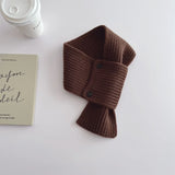 Winter boys girls fashion Korean style solid color knitted  scarf Children all-match warm neckerchief