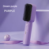 Wireless Hair Straighteners 3200mAh Mini Hot Comb Dryer and Straightening Brush Hair Styling Appliances Hot Comb Straightener