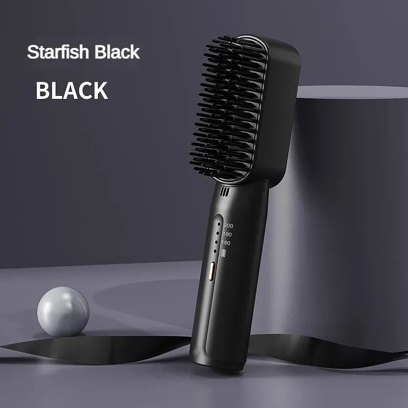 Wireless Hair Straighteners 3200mAh Mini Hot Comb Dryer and Straightening Brush Hair Styling Appliances Hot Comb Straightener