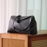 Woman Bag Ladies Lychee Grain Cowhide T-lock Buckle Simple Commuting Large-capacity Shoulder Messenger Bag Clutch