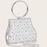 Woman Evening Bag Diamond Rhinestone Clutch Crystal Day Lady Wallet Wedding Purse Party Banquet Silver Handbags Clutches Tote