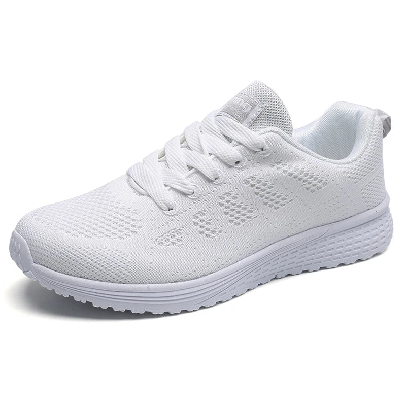 Woman Tennis Shoes Fashion Tenis Feminino Lace-Up White Sport Shoes Female Sneakers Light Breathable Women Flats Outdoor Shoes