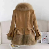 Women 2023 Winter New Imitation Fox Fur Simulation Leather Coat in The Long Ruffled Fashion Young Fur Coat