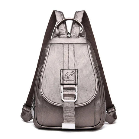 Women Anti theft Backpack High Quality Leather School Shoulder Bags For Teenage Girls Multifunction Backpack Ladies Chest Bag