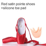 Women Ballet Dance Shoes Child and Adult Ballet Pointe Dance Shoes Professional with Ribbons Shoes Satin Canvas Shoes Sneakers