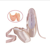 Women Ballet Dance Shoes Child and Adult Ballet Pointe Dance Shoes Professional with Ribbons Shoes Satin Canvas Shoes Sneakers