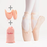 Women Ballet Dance Shoes Child and Adult Ballet Pointe Dance Shoes Professional with Ribbons Shoes Satin Canvas Shoes Sneakers