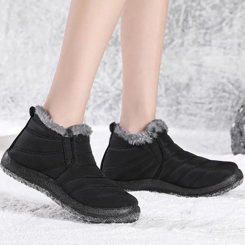 Women Boots Slip On Winter Boots Trend 2023 Winter Shoes For Women Booties Short Waterproof Snow Fur Boots Ankle Bota Feminina