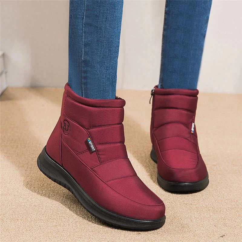 Women Boots Snow Fur Shoes Woman zipper Platform Boots For Women Soft Ankle Boots Waterproof Plush Botas Mujer Winter Shoes