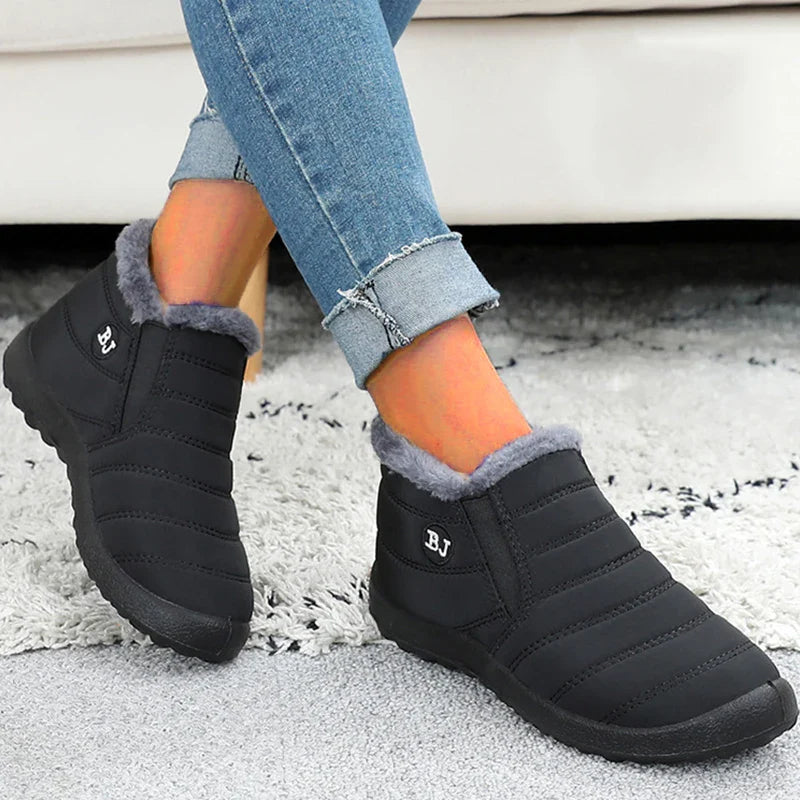 Women Boots Snow Fur Women Shoes Platform Slip On New Shoes Woman Ankle Boots Waterproof Flat Botas Mujer Winter Boot Female